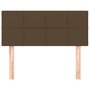 Voir la diapositive 3 : VIDAXL Tete de lit Marron Fonce 100x5x78/88 cm Tissu