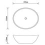 Voir la diapositive 6 : VIDAXL Lavabo en forme ovale Ceramique 40 x 33 cm Blanc