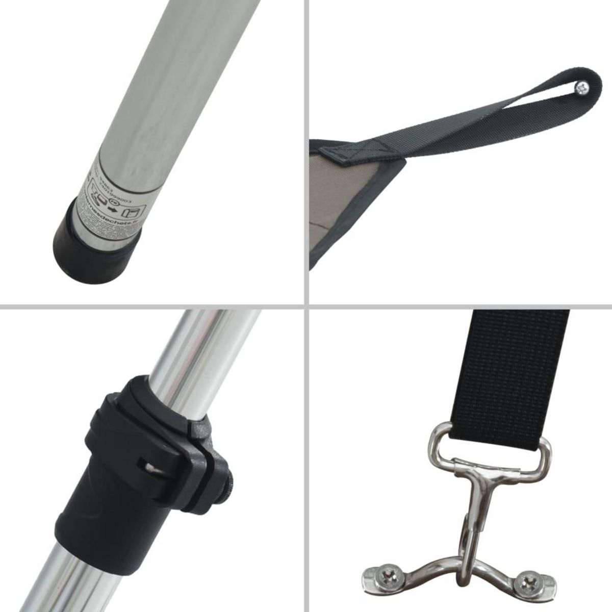 VIDAXL Extension d'ombrage gris anthracite 170x170x(115-183) cm