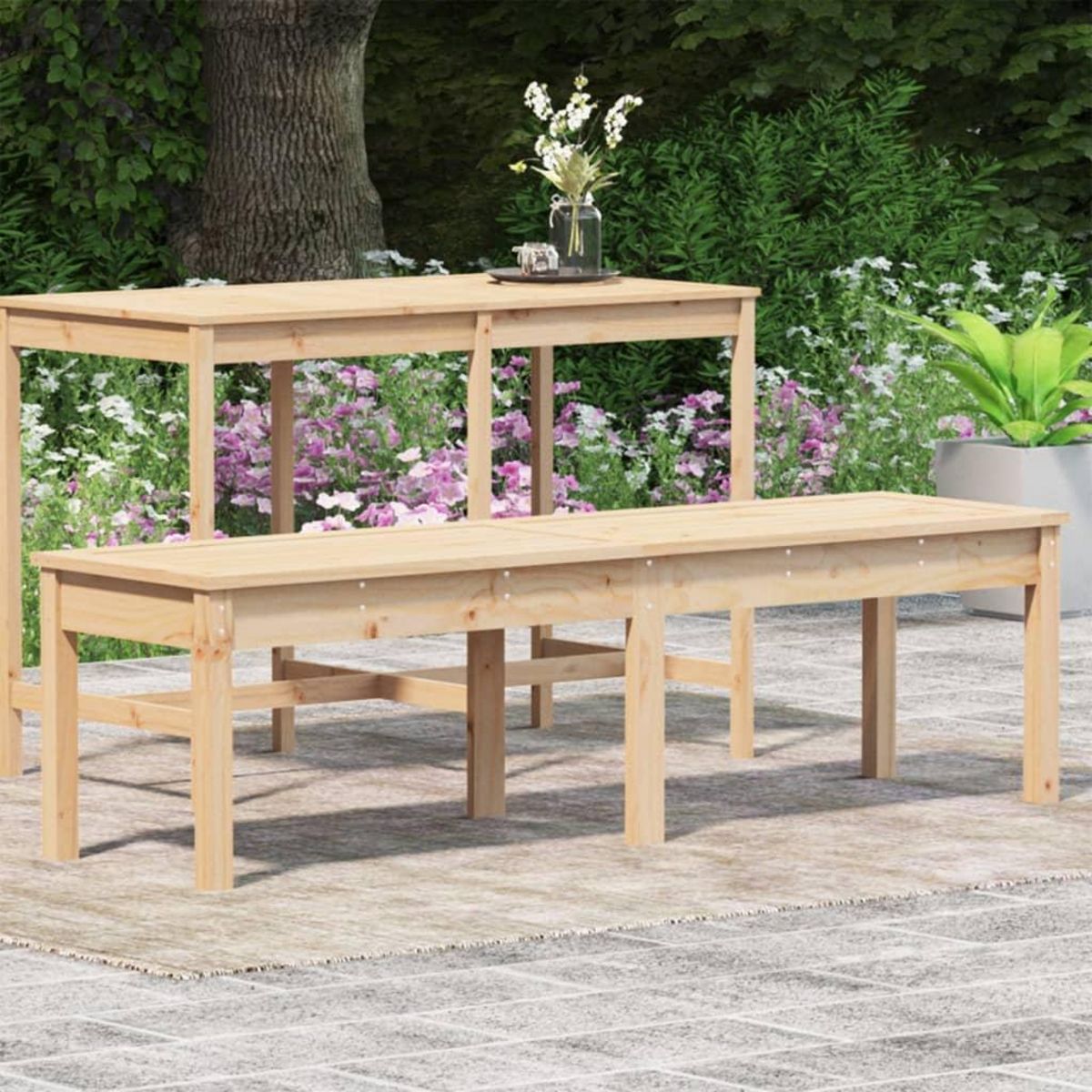 VIDAXL Banc de jardin a 2 places 159,5x44x45 cm bois massif de pin
