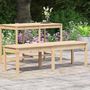 Voir la diapositive 3 : VIDAXL Banc de jardin a 2 places 159,5x44x45 cm bois massif de pin
