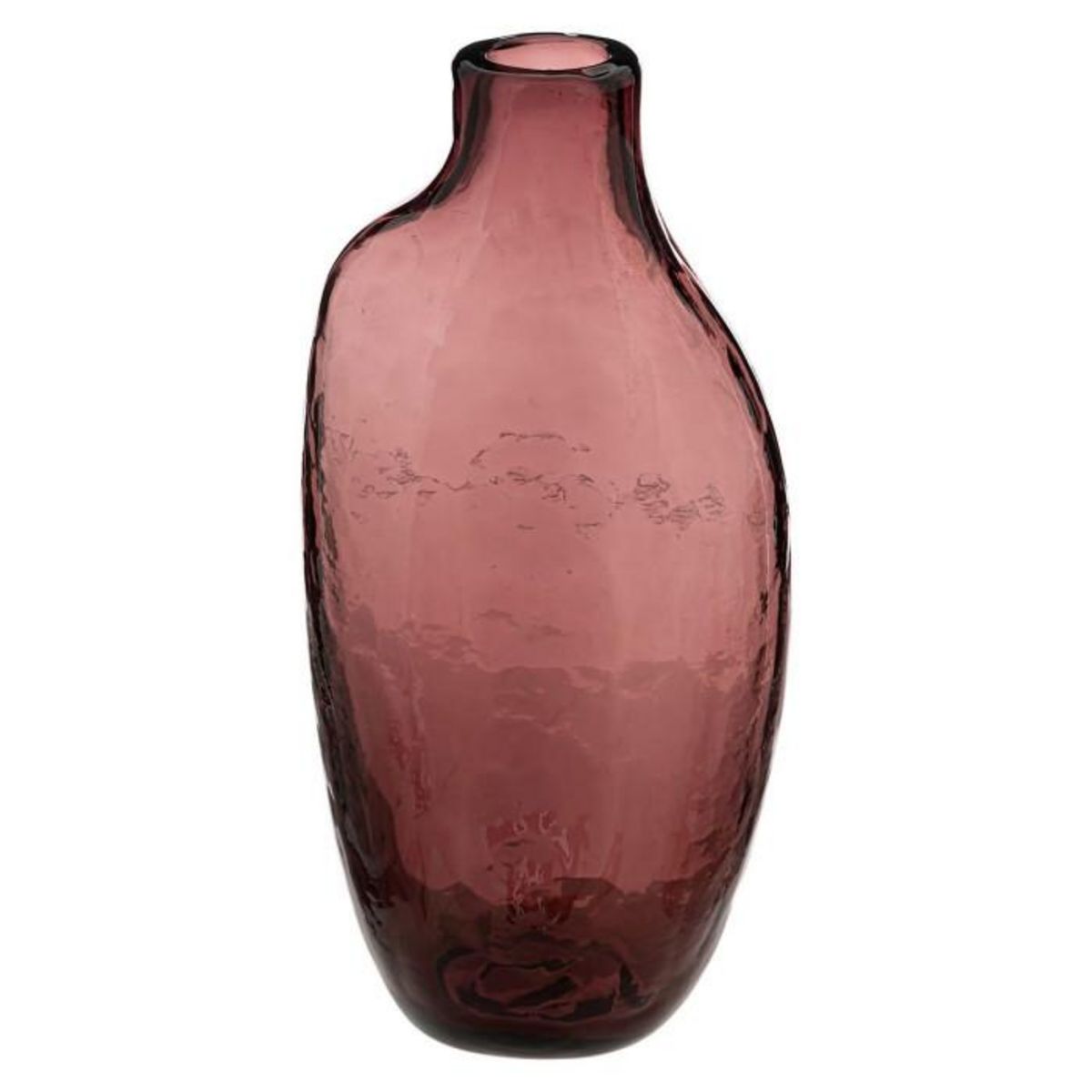 ATMOSPHERA Soliflore en Verre Design  Irrégulier  19cm Prune