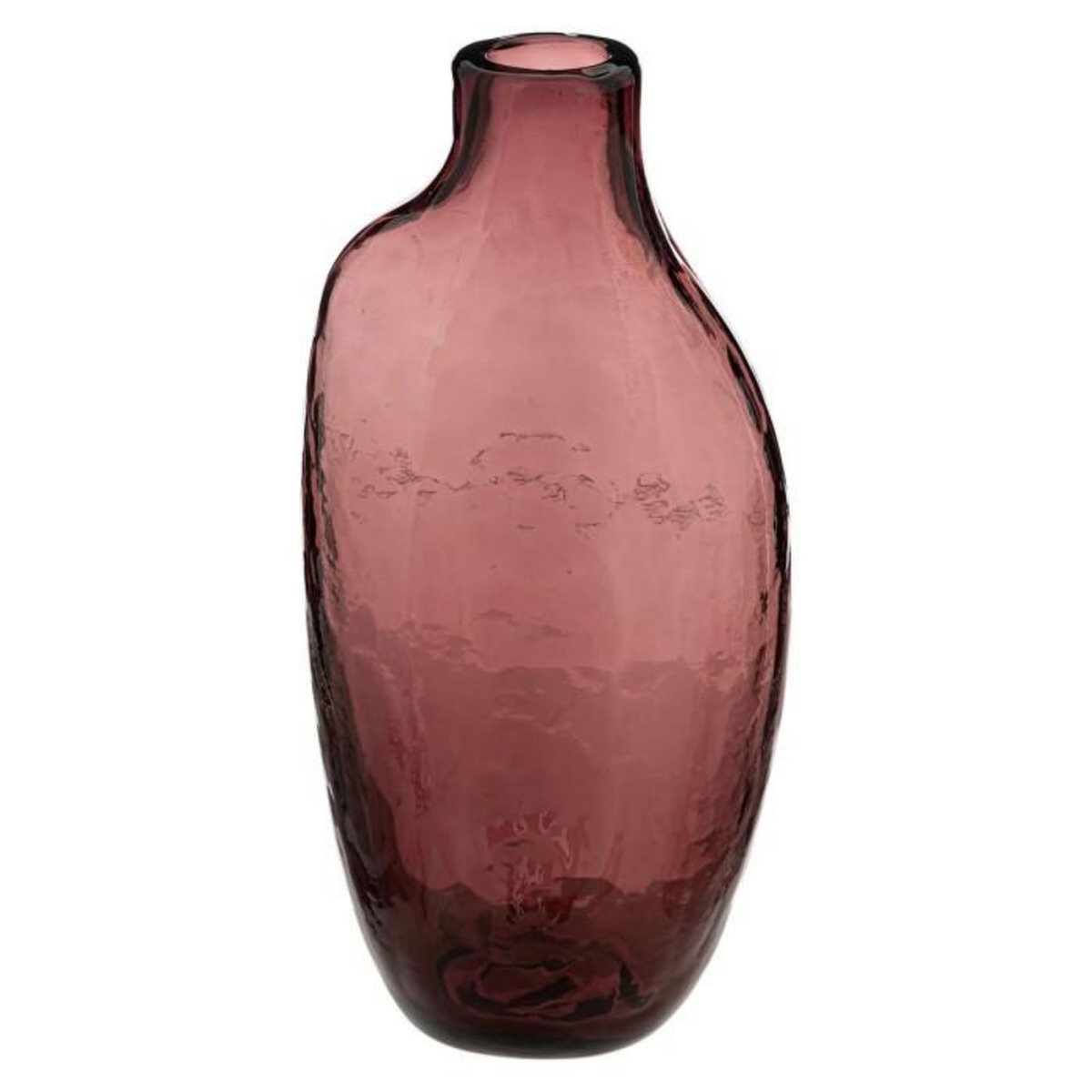ATMOSPHERA Soliflore en Verre Design  Irrégulier  19cm Prune