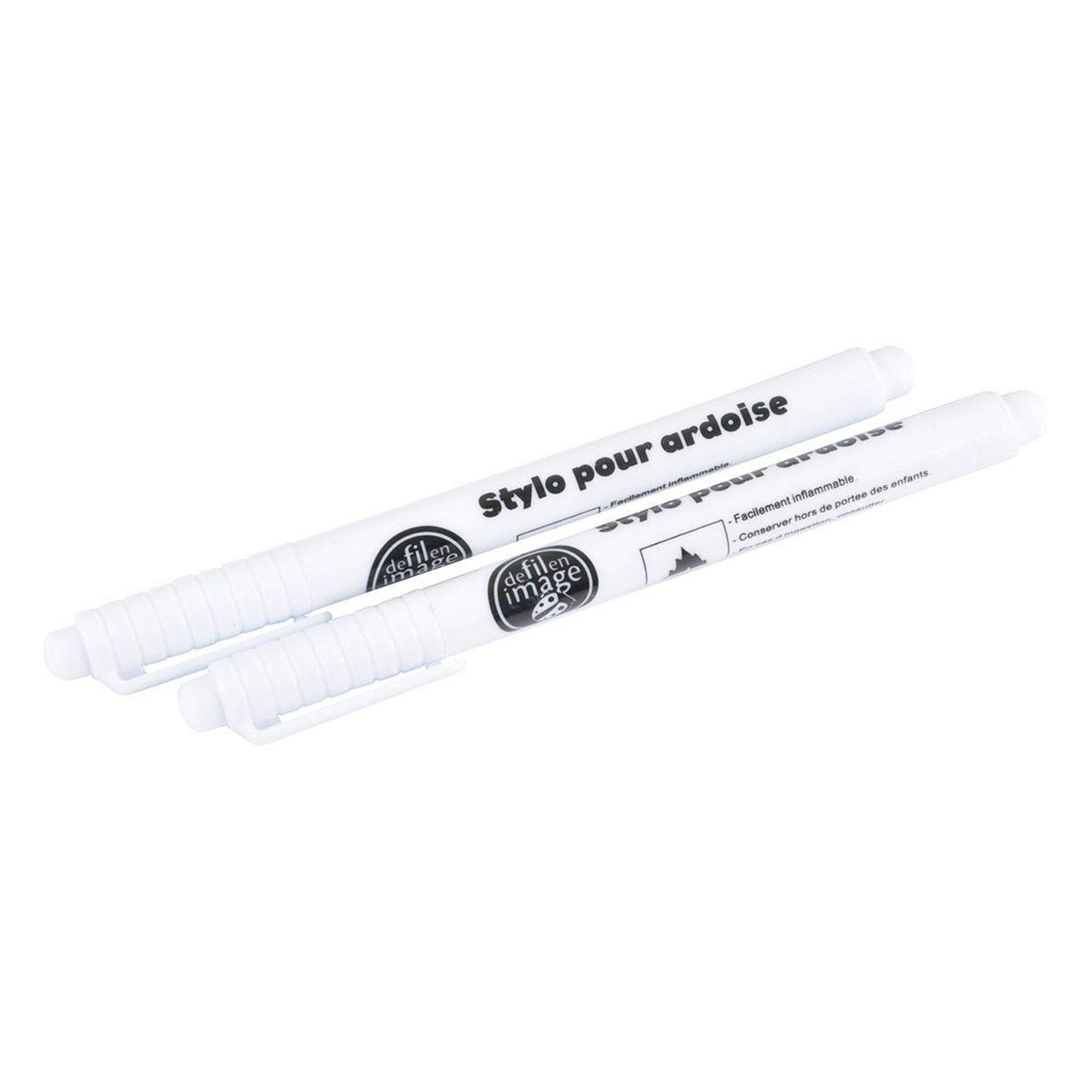 ARTDESIGN Lot de 2 stylos  ardoise  20cm blanc