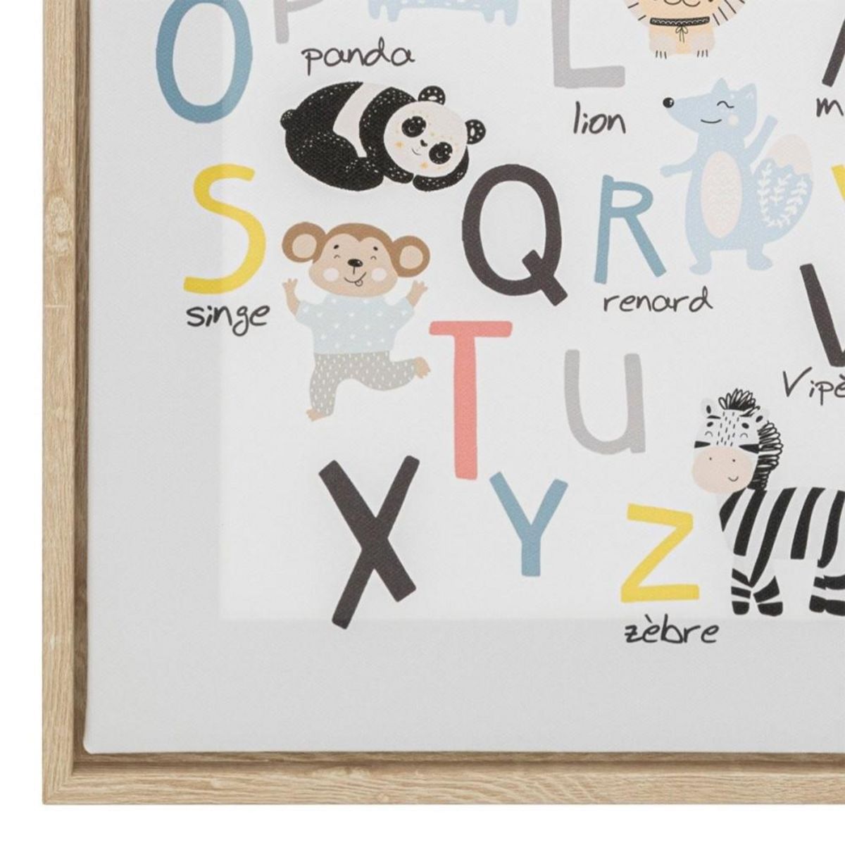 ATMOSPHERA Toile imprimée sur cadre Alphabet 30x40 cm