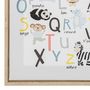 Voir la diapositive 2 : ATMOSPHERA Toile imprimée sur cadre Alphabet 30x40 cm