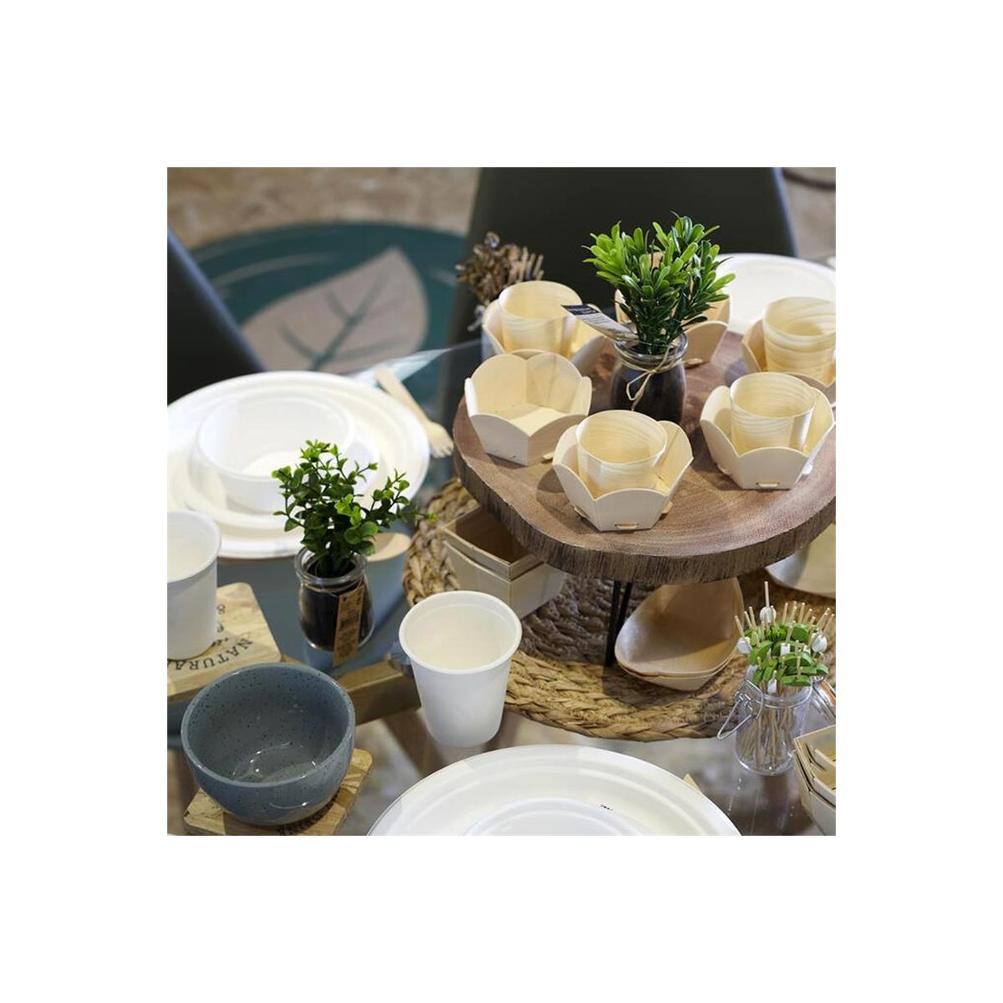 Voir la diapositive 5 : The Home Deco Factory Lot de 12 baquettes en bois  snacking  9cm naturel