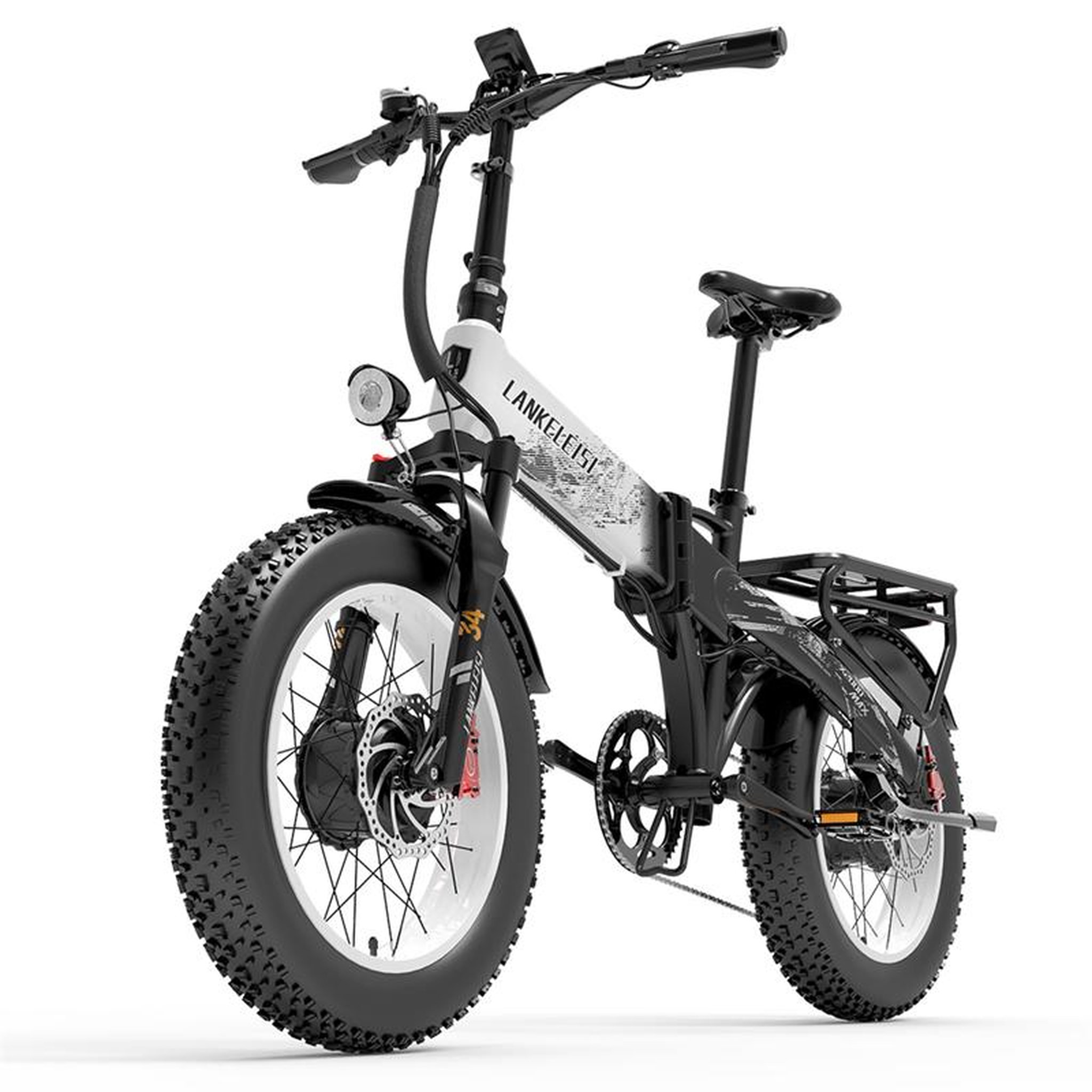 Voir la diapositive 4 : LANKELEISI Vélo électrique pliable LANKELEISI X2000 MAX