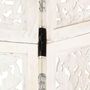 Voir la diapositive 4 : VIDAXL Cloison de separation 3 panneaux Blanc 120x165 cm Bois manguier