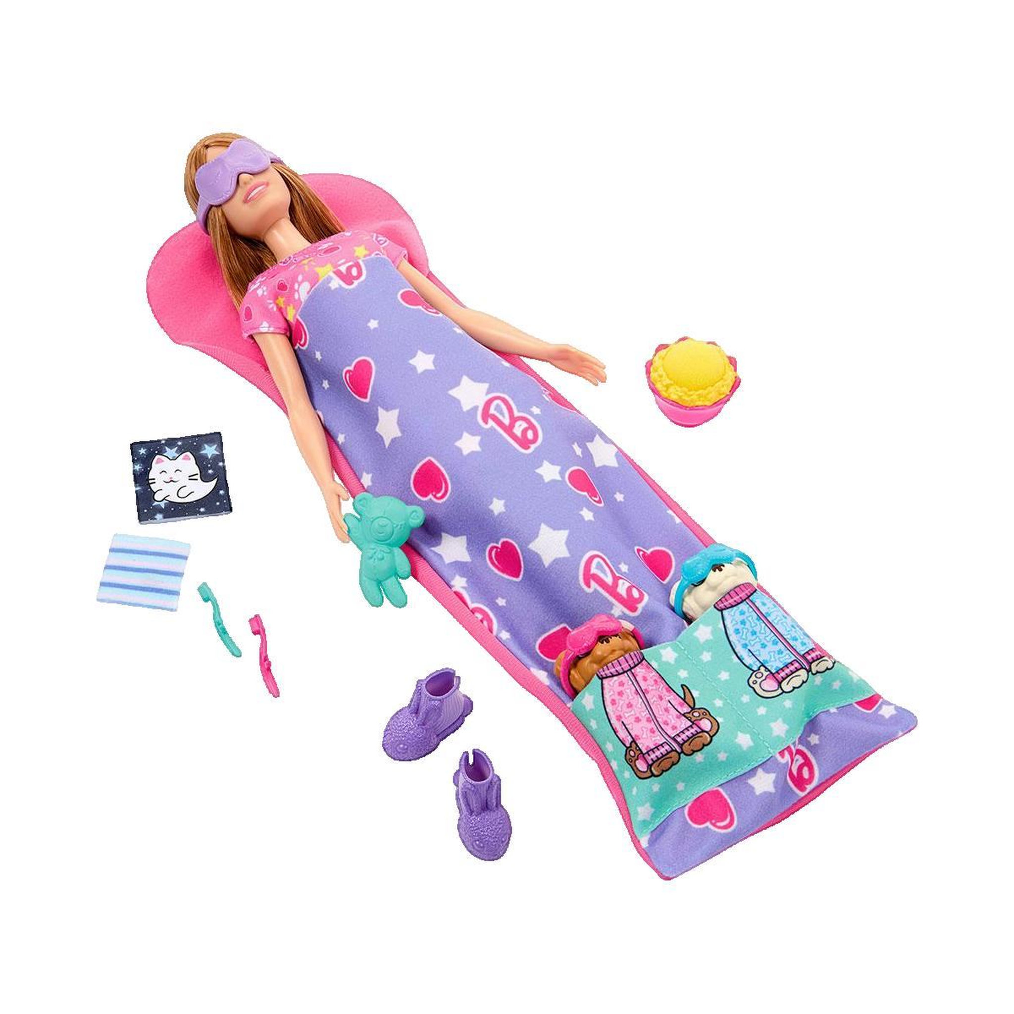 Voir la diapositive 2 : MATTEL Poupée Barbie Barbie Soirée Pyjama
