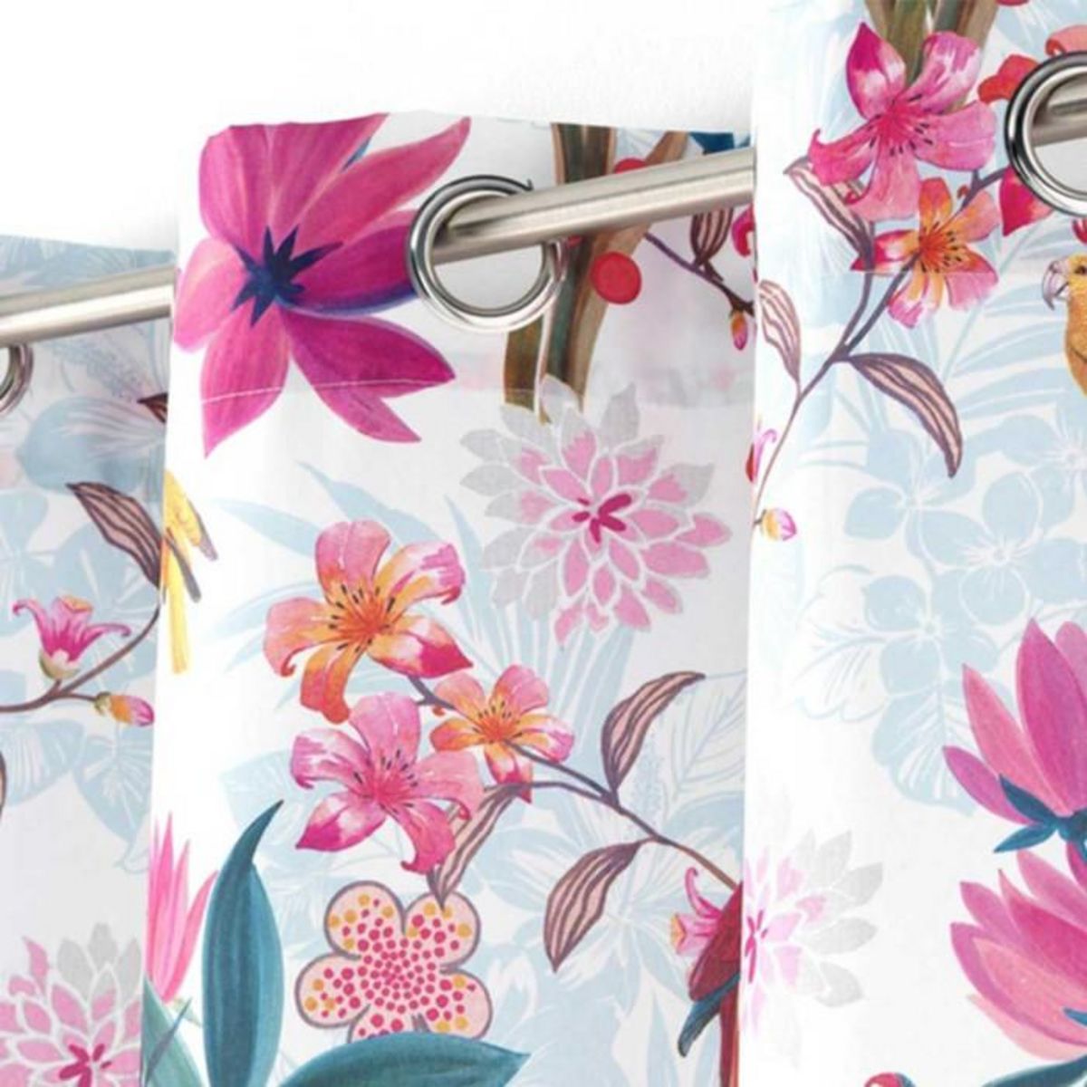 Paris Prix Rideau à Œillets Imprimé  Exotic Paradise  140x260cm Multicolore
