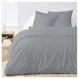 Voir la diapositive 1 : Parure housse de couette fantaisie en satin de coton 80 fils FIRENZE Gris