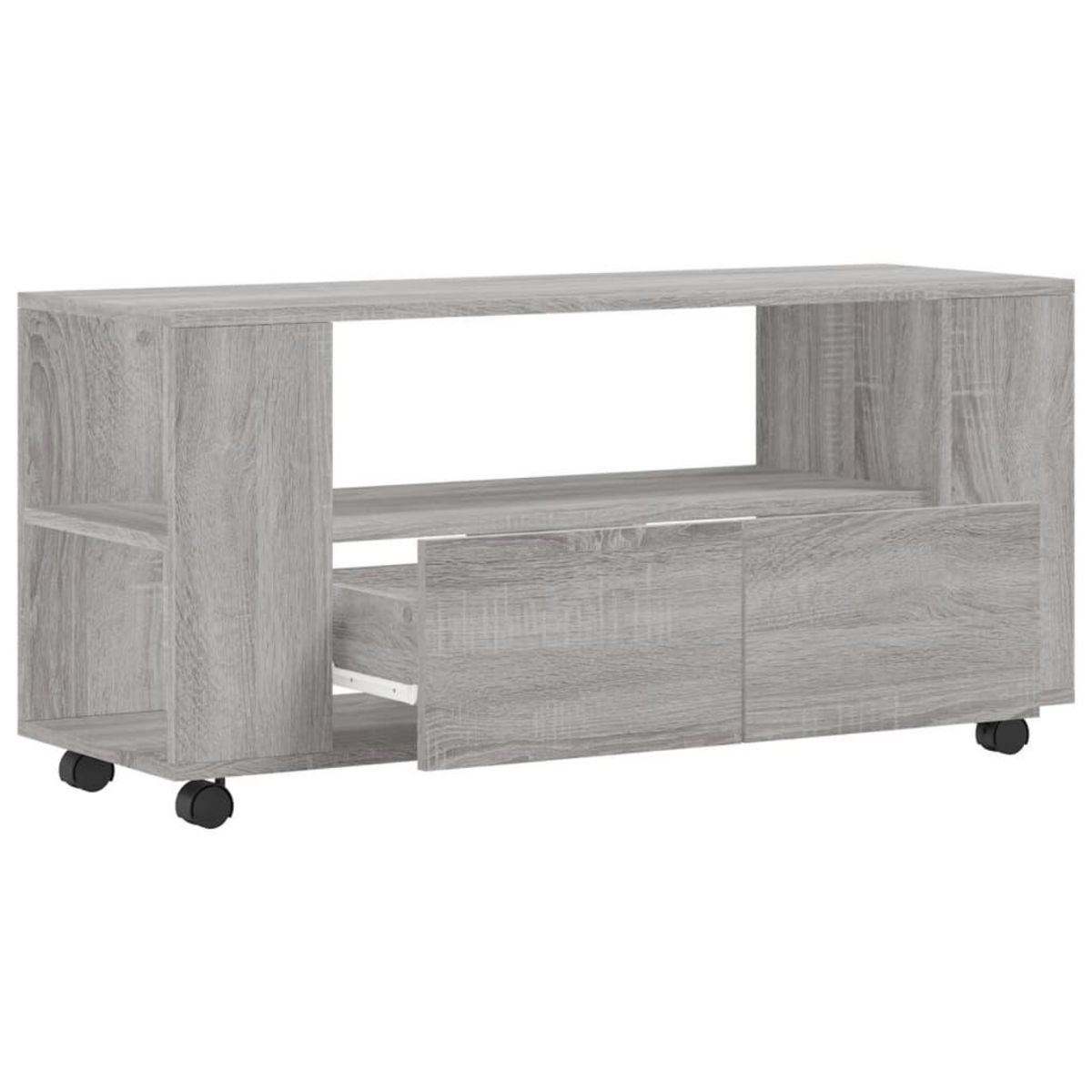VIDAXL Meuble TV sonoma gris 102x34,5x43 cm bois d'ingenierie