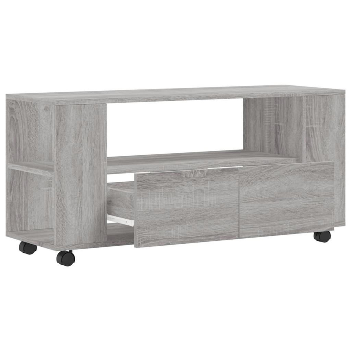 VIDAXL Meuble TV sonoma gris 102x34,5x43 cm bois d'ingenierie