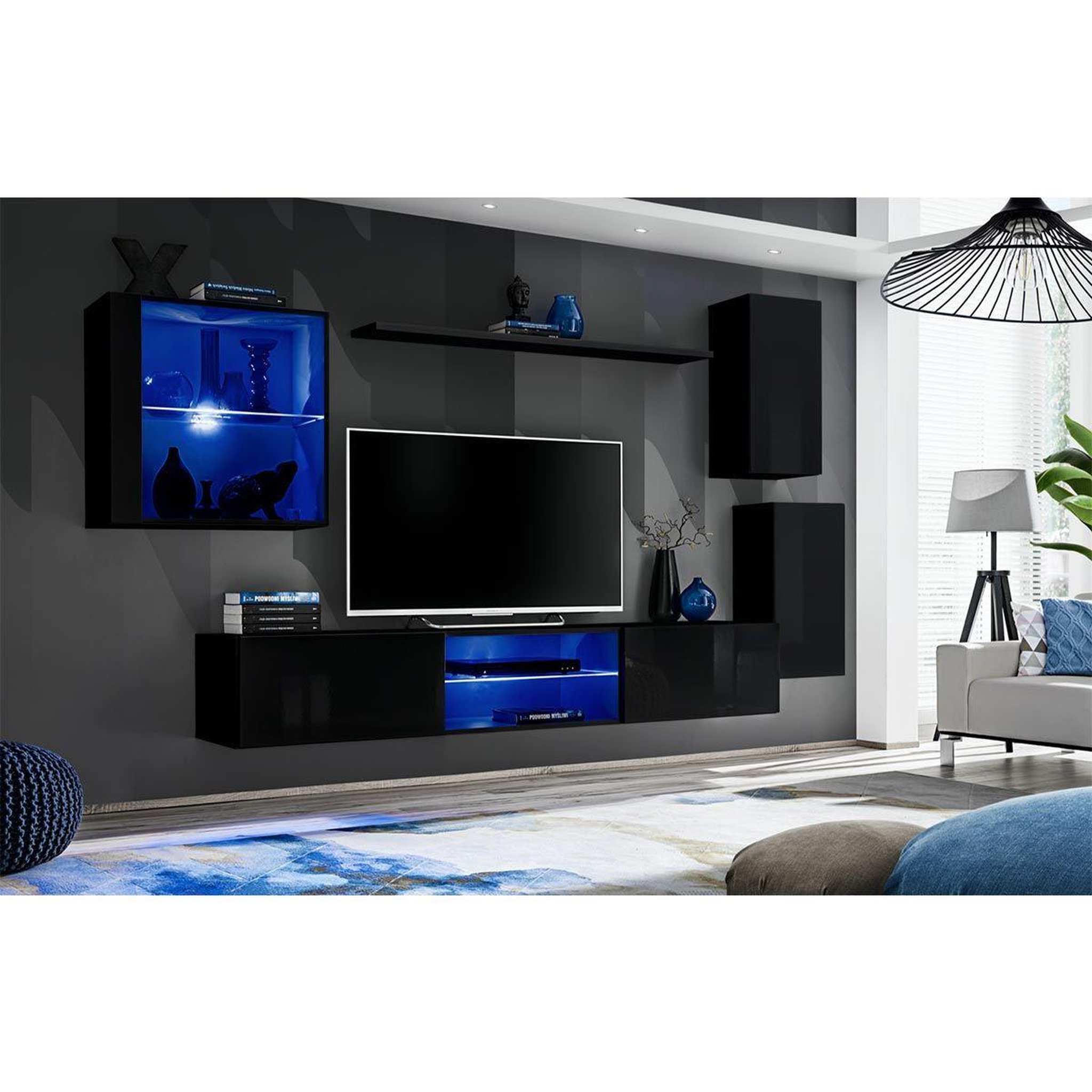Voir la diapositive 2 : Paris Prix Ensemble meuble tv design  switch xxiii  250cm noir