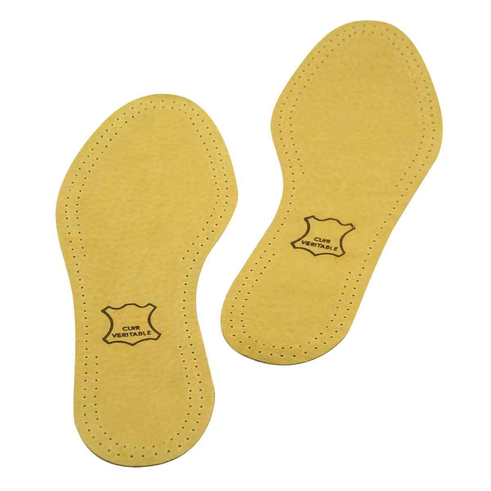 HOMEA Semelles pour chaussures  cuir  taille 35/37cm jaune