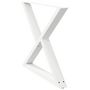 Voir la diapositive 4 : VIDAXL Pieds de table a manger 2 pcs blanc 90x(72-73,3) cm acier