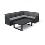 ALLIBERT by KETER Salon de jardin avec table basse 2 en 1 - en résine - Allibert by KETER - 6 personnes - SanRemo - Gris graphite