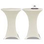 Voir la diapositive 2 : VIDAXL Housses elastiques de table Ø 60 cm Creme 4 pcs
