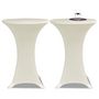Voir la diapositive 2 : VIDAXL Housses elastiques de table Ø 60 cm Creme 4 pcs