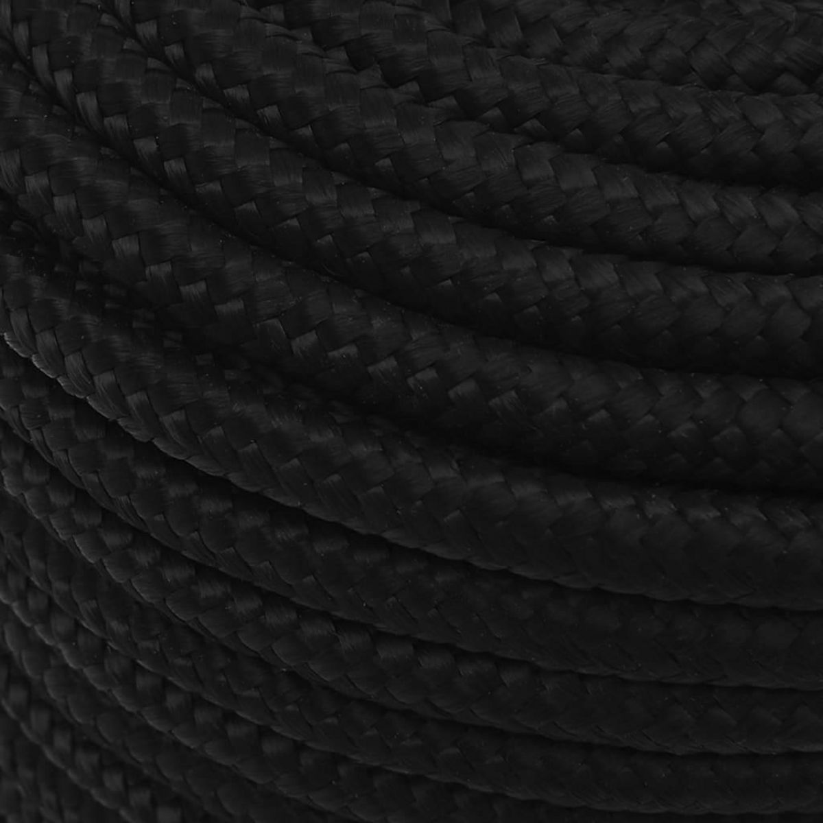 VIDAXL Corde de travail Noir 12 mm 50 m Polyester