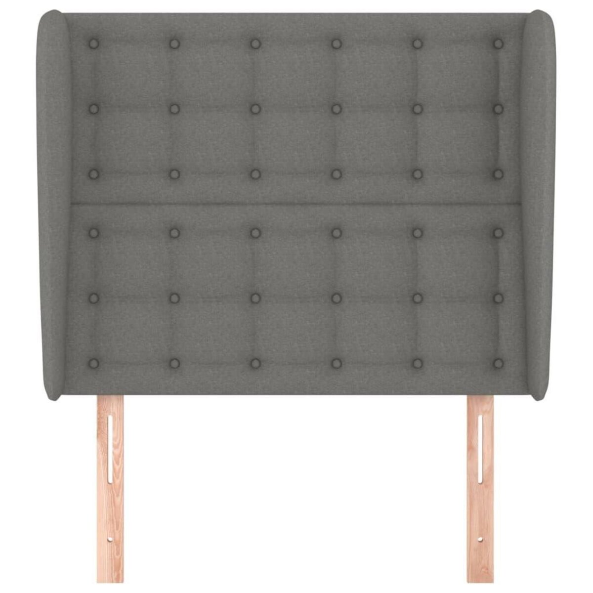 VIDAXL Tete de lit avec oreilles Gris fonce 103x23x118/128 cm Tissu