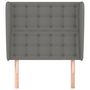 Voir la diapositive 3 : VIDAXL Tete de lit avec oreilles Gris fonce 103x23x118/128 cm Tissu