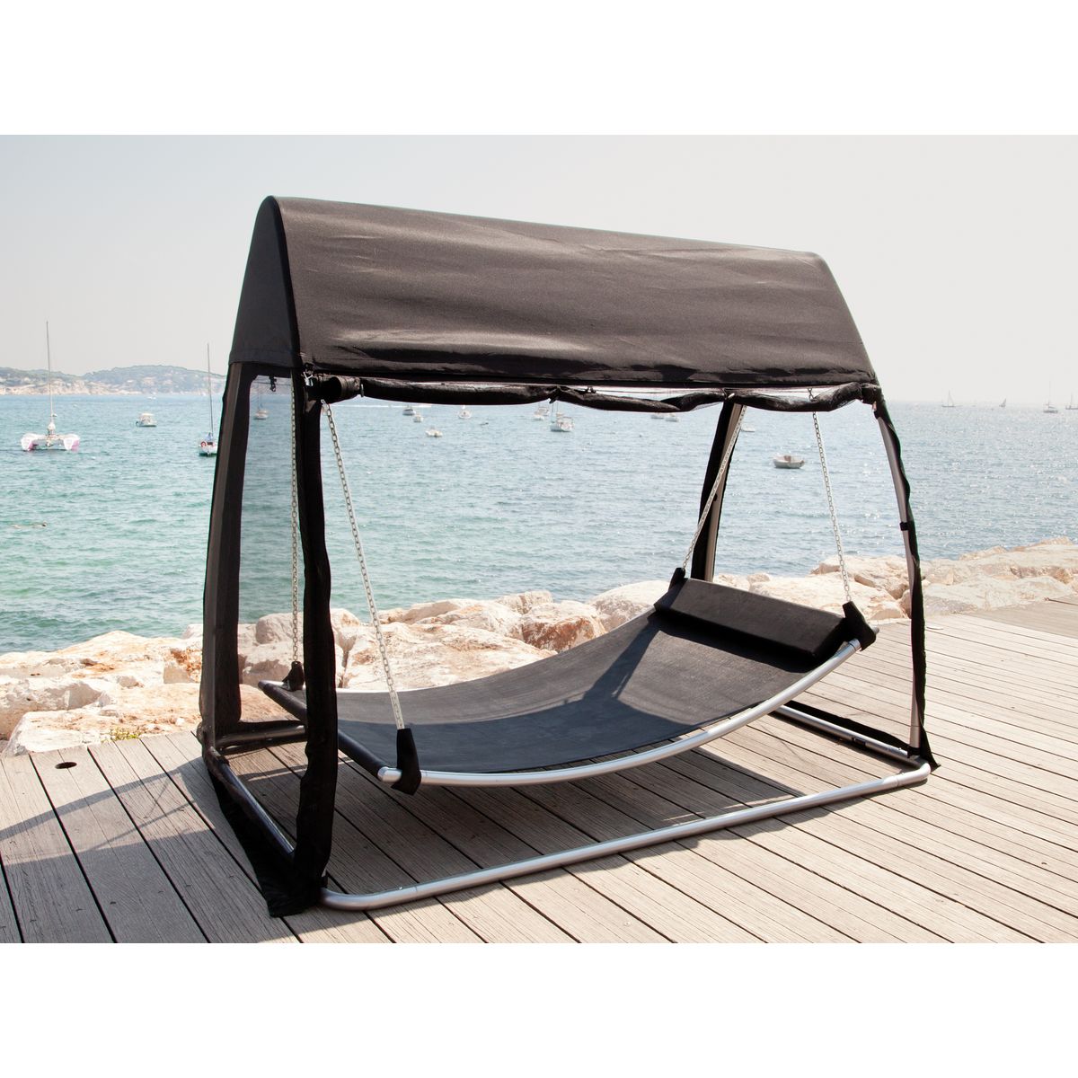 RESIDENCE Hamac balancelle lit TROPIQUE + moustiquaire