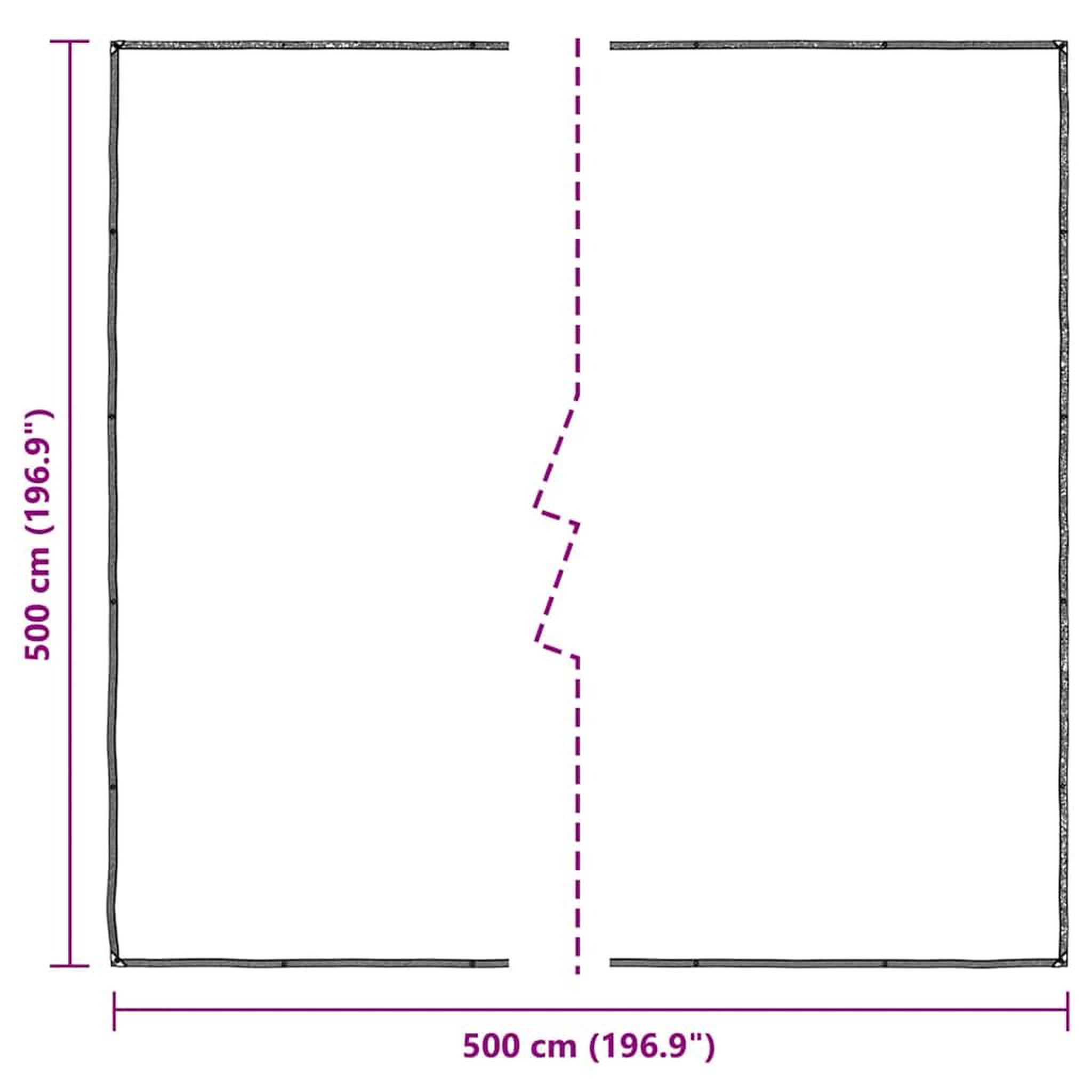 Voir la diapositive 6 : VIDAXL Bache transparente avec œillets 5x5 m polyethylene