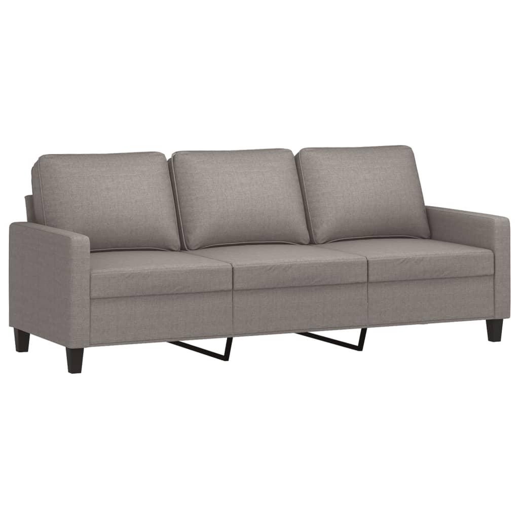 Voir la diapositive 5 : VIDAXL Ensemble de canapes 3 pcs avec coussins Taupe Tissu