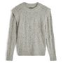 Voir la diapositive 3 : IN EXTENSO Pull gris en maille avec perles femme