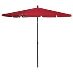 VIDAXL Parasol de jardin avec mat 210x140 cm Rouge bordeaux