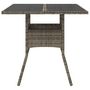 Voir la diapositive 4 : VIDAXL Table de jardin dessus en verre gris 80x80x75 cm resine tressee