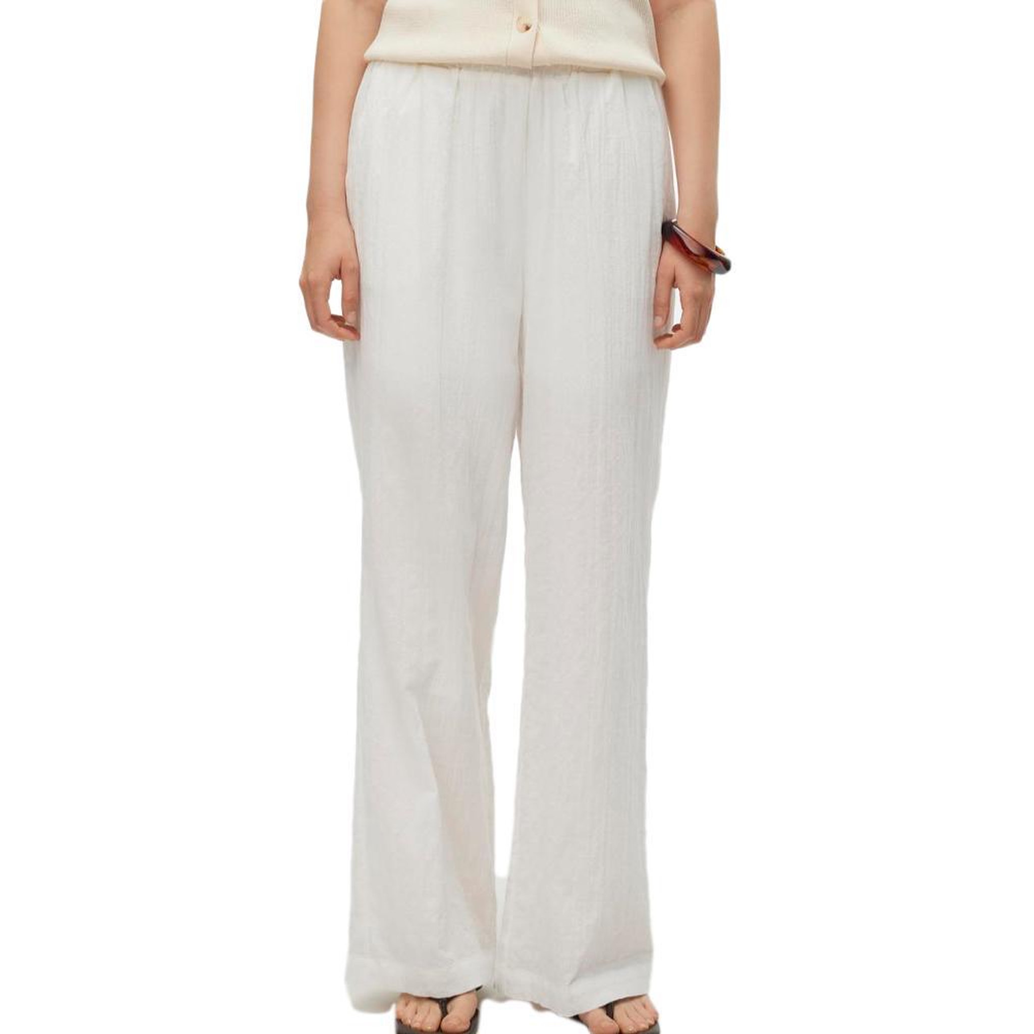 Vero Moda Pantalon Toile  Femme Vero Moda Viola. Coloris disponibles : Blanc
