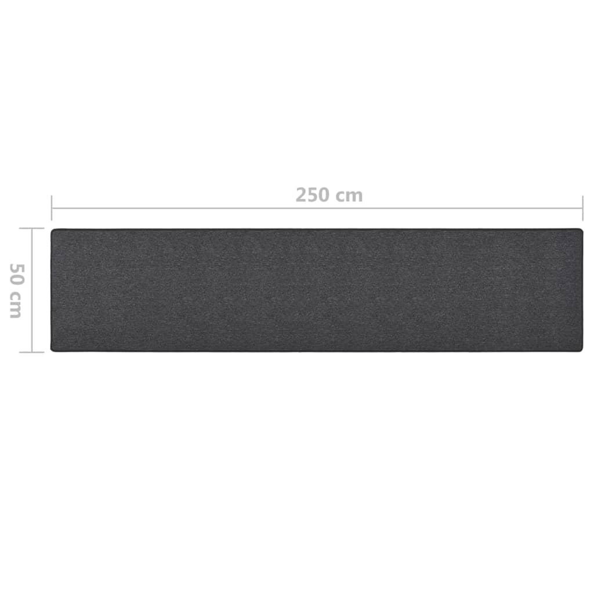 Voir la diapositive 6 : VIDAXL Tapis de couloir Anthracite 50x250 cm