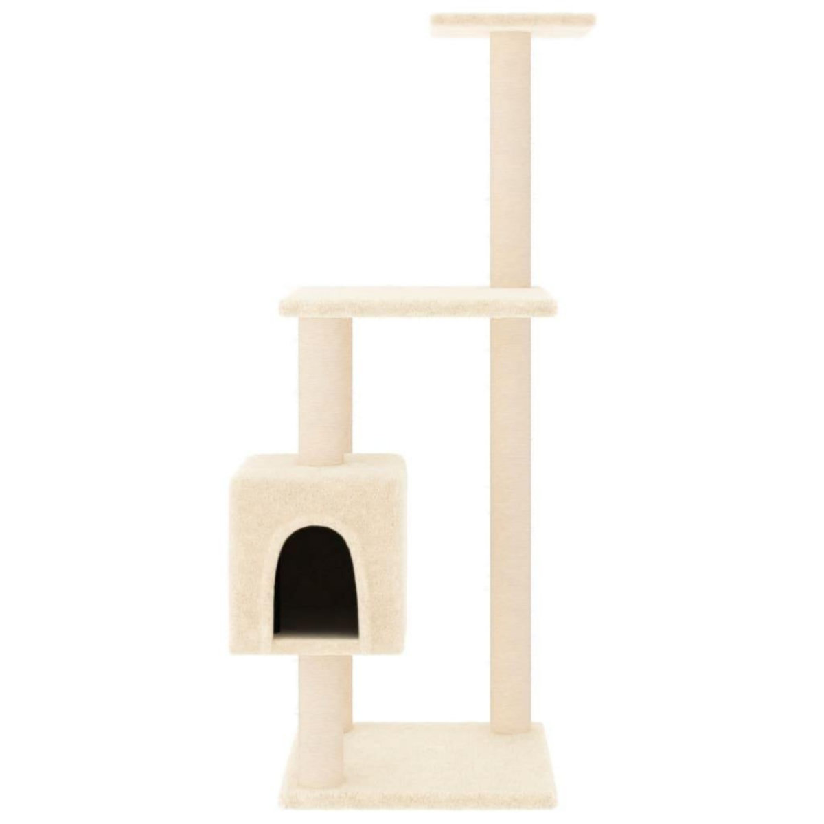 VIDAXL Arbre a chat avec griffoirs en sisal Creme 104 cm
