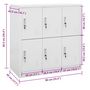Voir la diapositive 6 : VIDAXL Armoire a casiers Gris clair 90x45x92,5 cm Acier