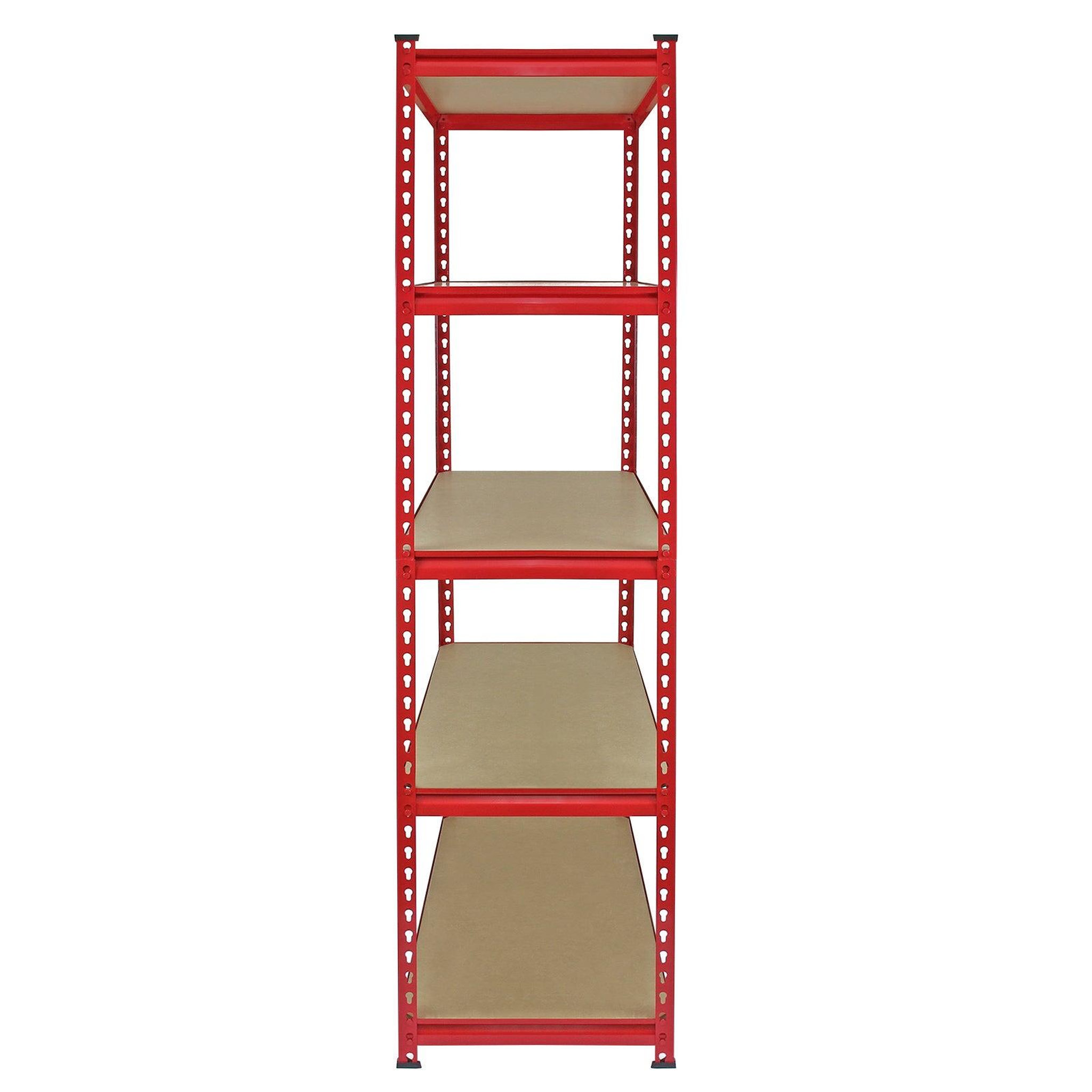 Voir la diapositive 4 : MONSTER RACKING 5 rayonnages z-rax en acier rouge 90cm x 45cm x 183cm