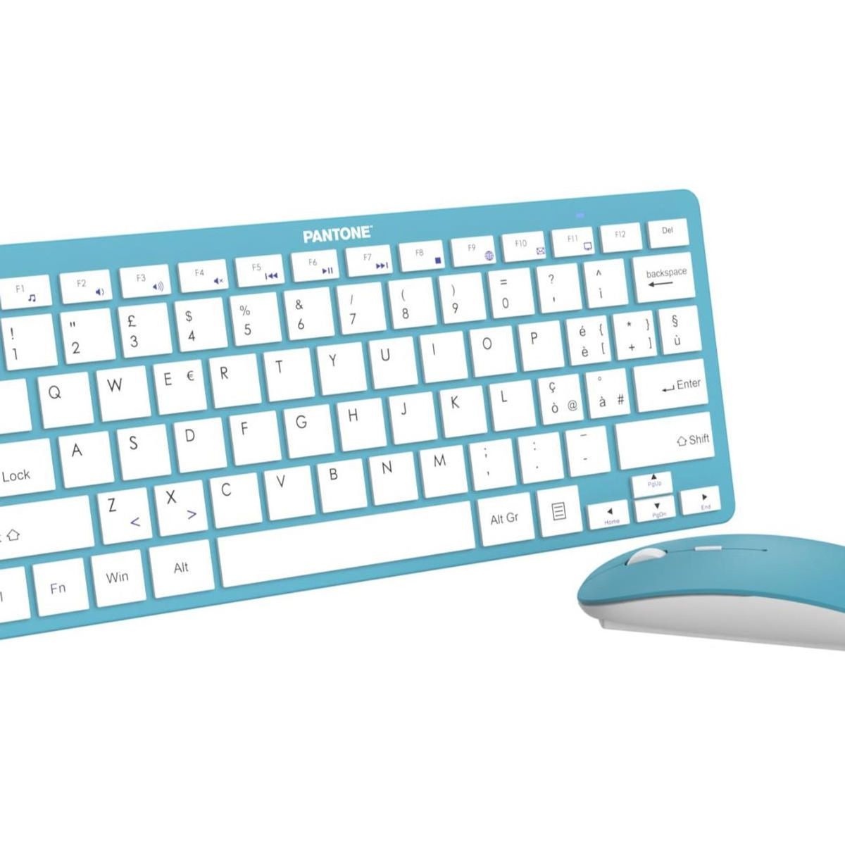 Pantone Pantone PT-KB09G1 clavier Souris incluse Maison RF sans fil QWERTY Italien Bleu
