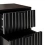 Voir la diapositive 5 : VS VENTA-STOCK Table de chevet Lluvia 2 tiroirs couleur noir