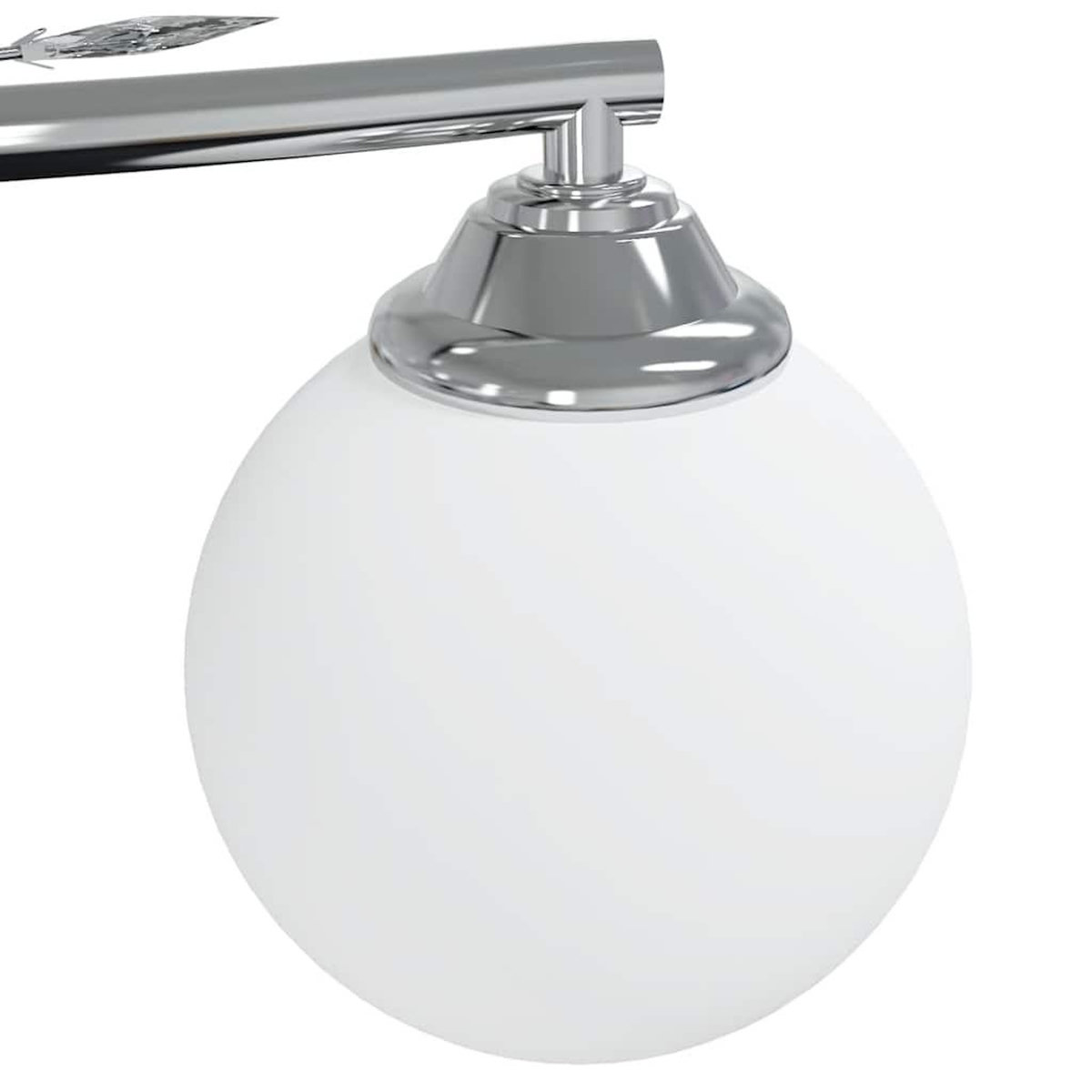 VIDAXL Plafonnier avec abat-jour ronds en verre pour 4 LED G9