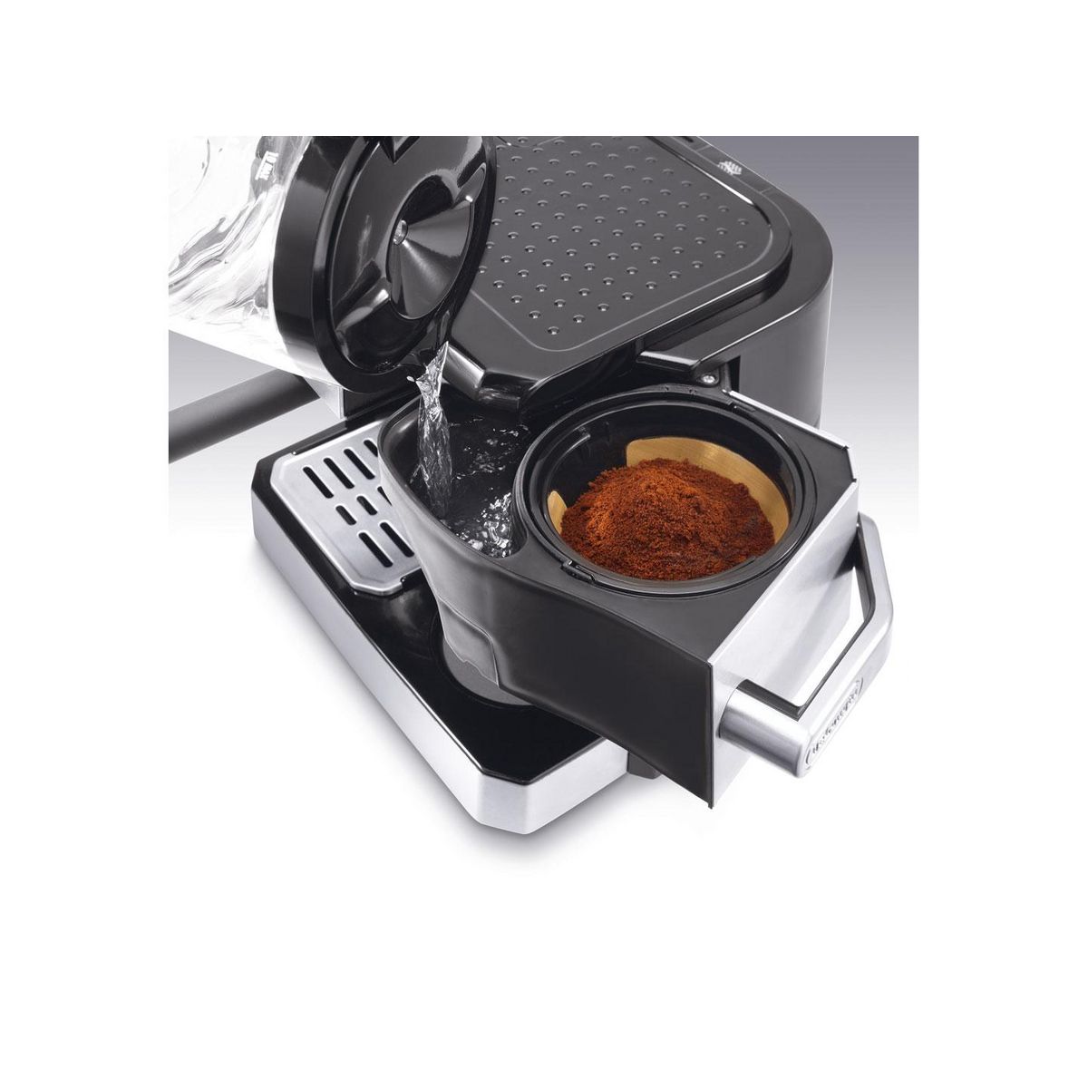 DELONGHI Combiné expresso cafetière 15bars inox/noir - bco421s