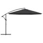 Voir la diapositive 3 : VIDAXL Parasol de jardin en porte-a-faux avec mat en aluminium noir