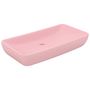 Voir la diapositive 2 : VIDAXL Lavabo de luxe rectangulaire Rose mat 71x38 cm Ceramique