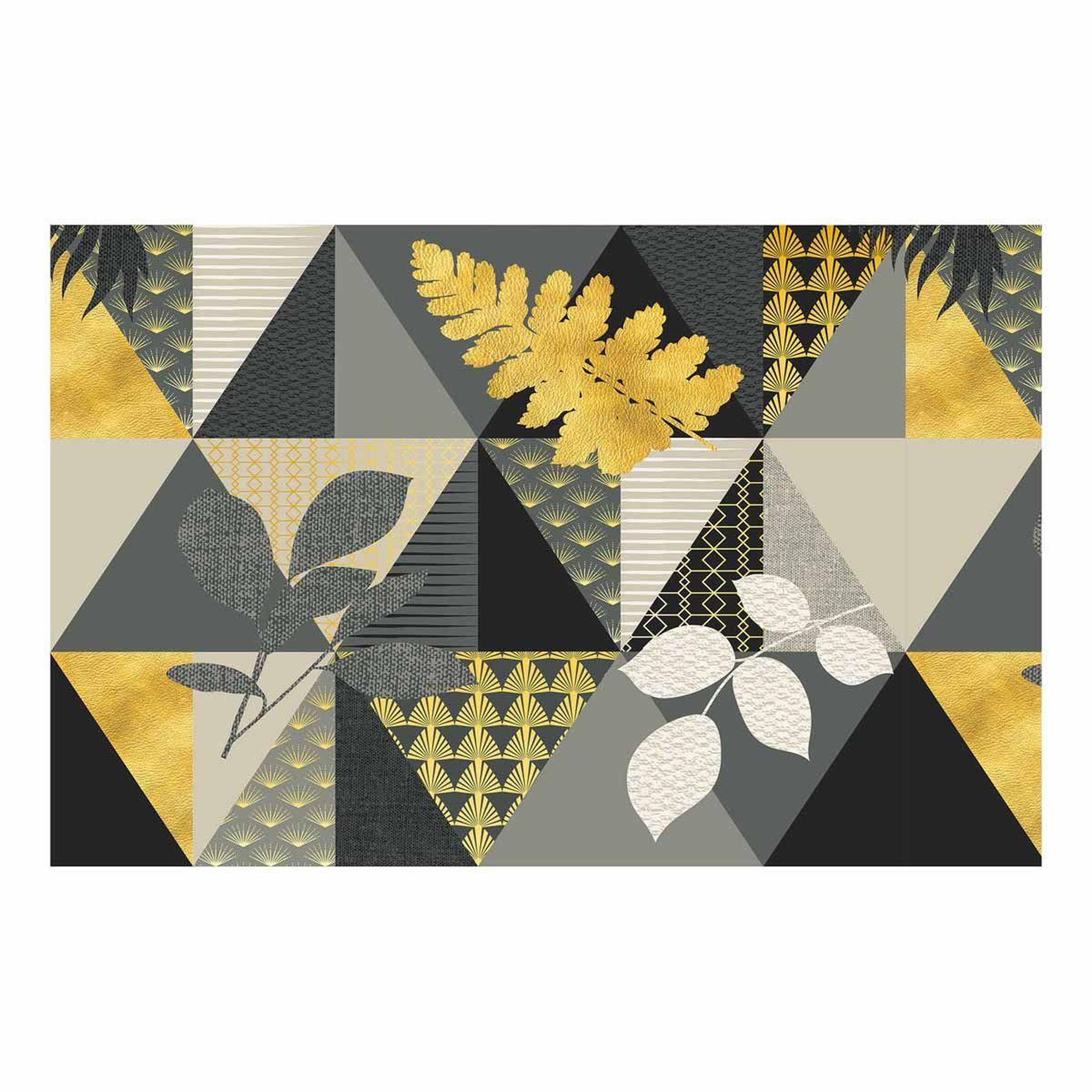 Douceur d'Intérieur Set de table à motifs  loelia  28x44cm jaune & noir