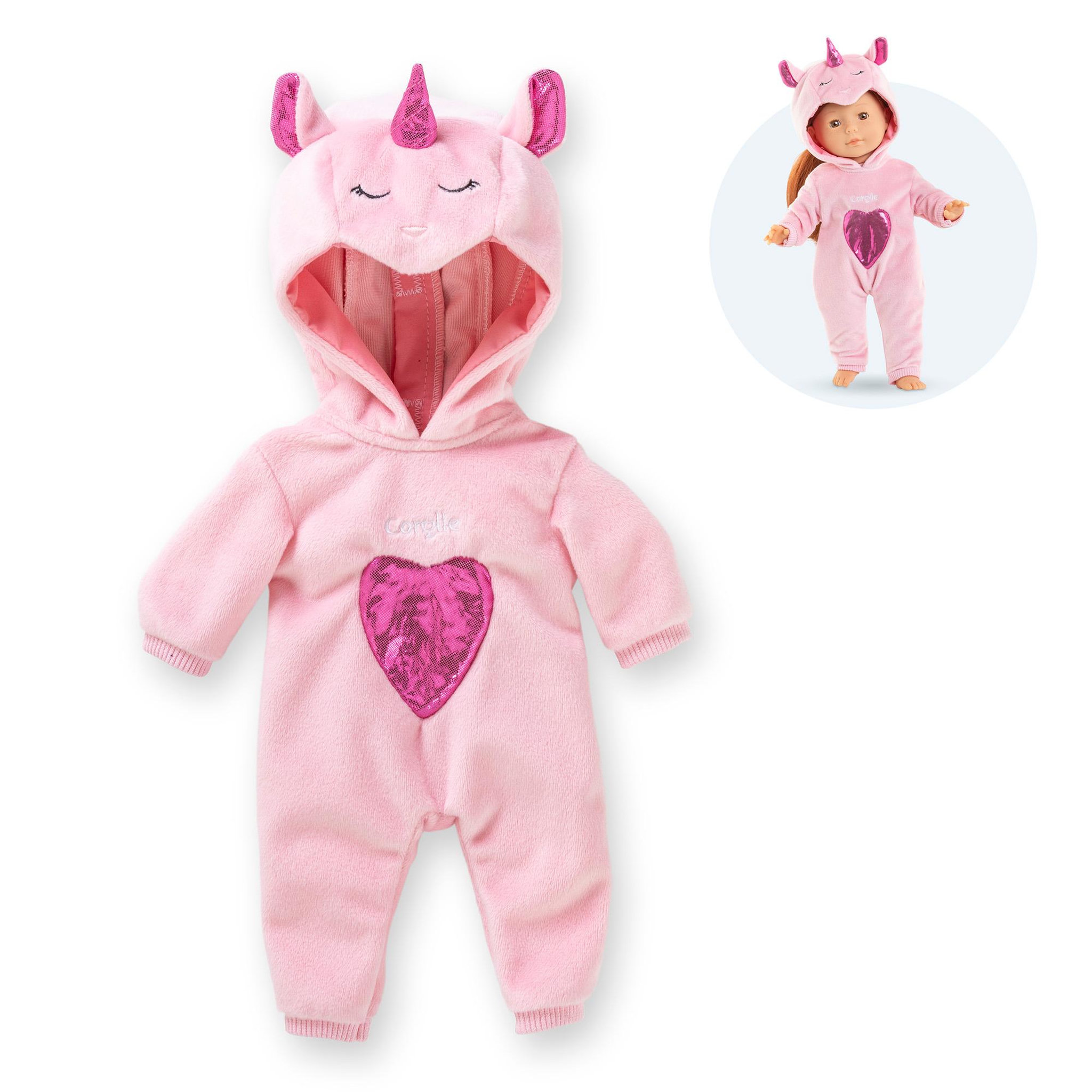 Corolle Pyjama Licorne Rose pour poupée ma Corolle