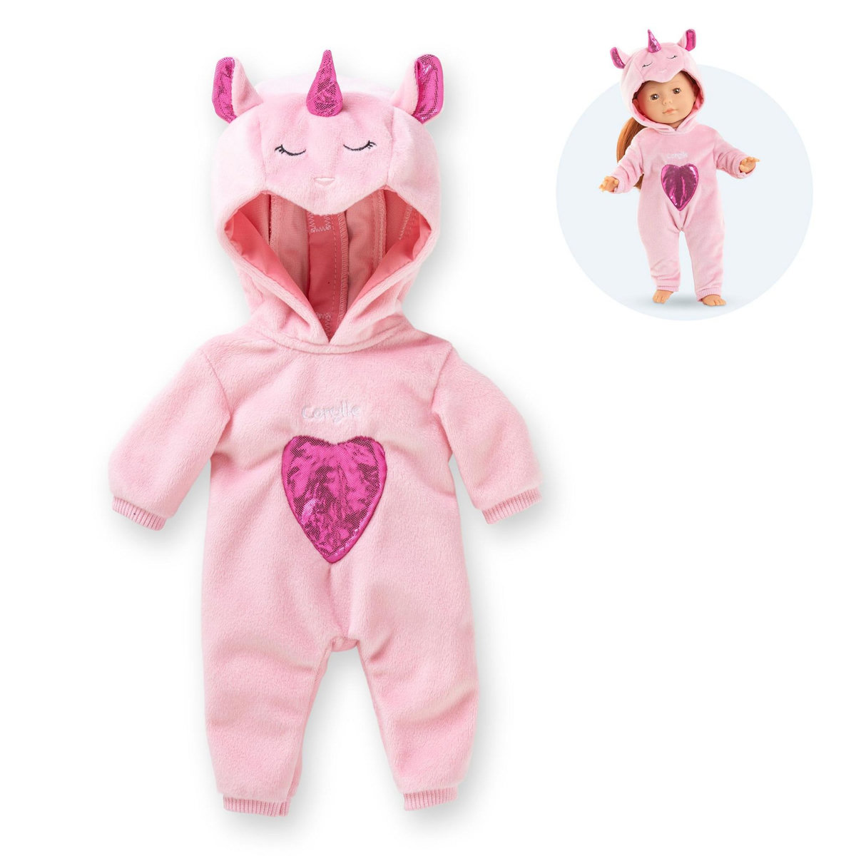 Corolle Pyjama Licorne Rose pour poupée ma Corolle