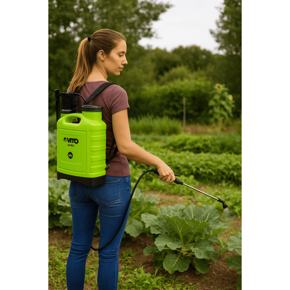 VITO Garden Pulvérisateur à main 16L Spray et Jet Végetaux accessoires 3 buses Jardin, Potager, Toiture VITO