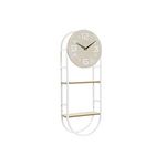 AAAAA Horloge Murale DKD Home Decor Naturel Métal MDF Blanc (25,5 x 11,5 x 71 cm)