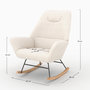 Voir la diapositive 4 : Rendez vous déco Rocking-chair en tissu bouclé blanc-Shaun